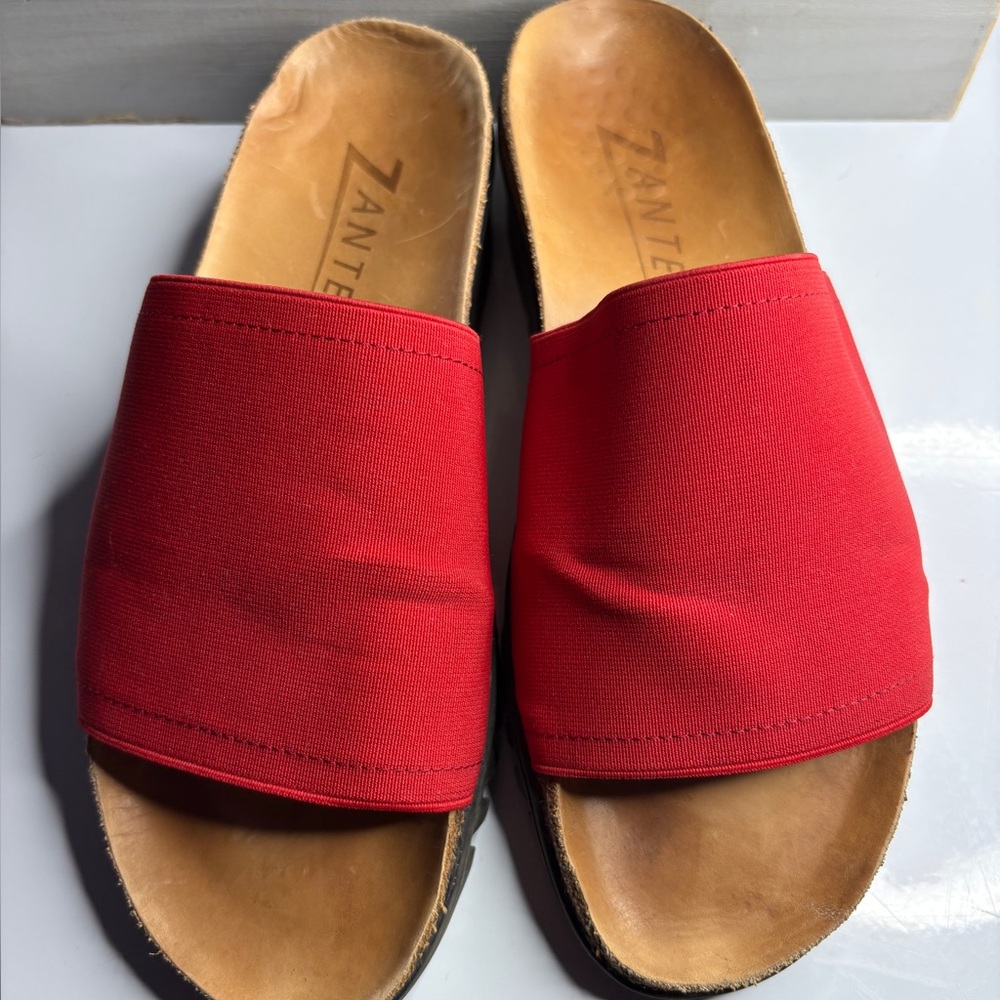 Women's Red Slide Sandals
